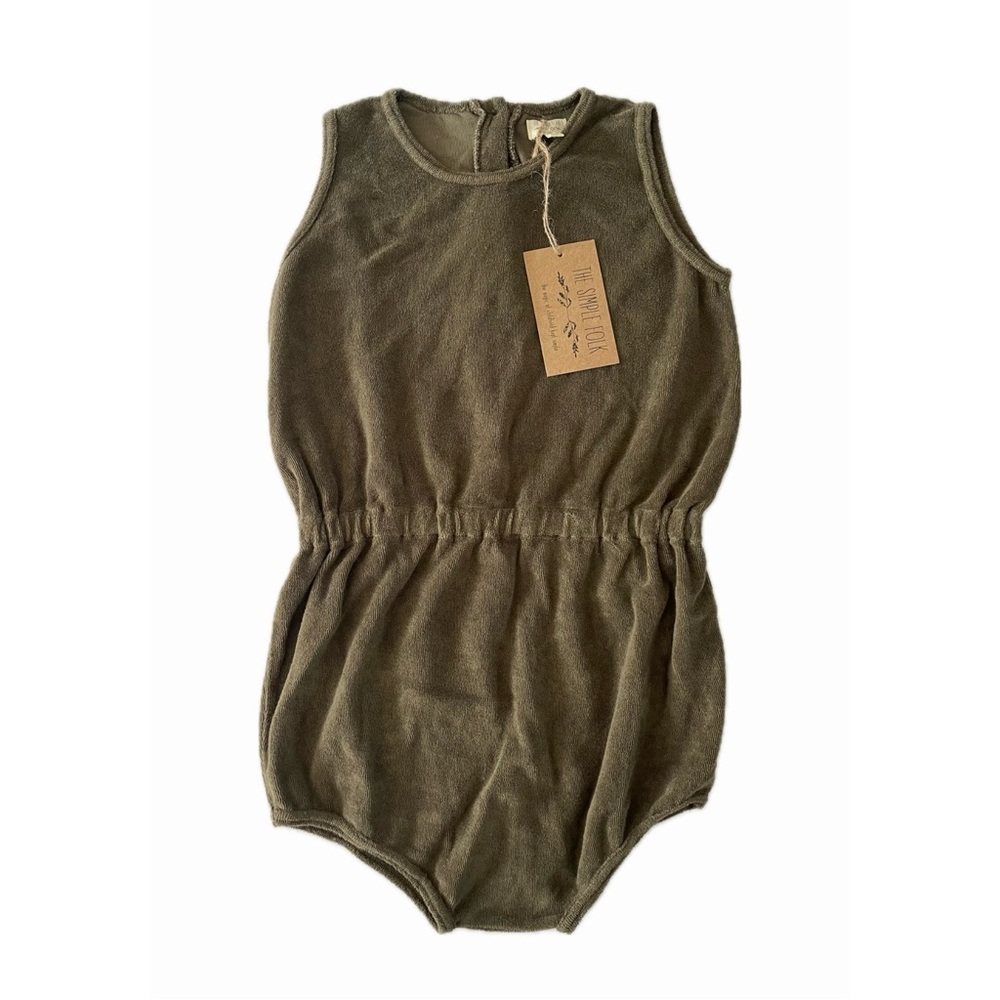 The Simple Folk The Vintage Romper in Olive Color